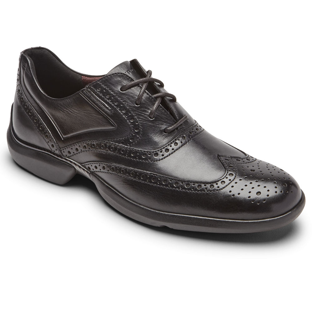 Rockport Lace Up For Mens Black - Total Motion Advance Wingtip - PK7135042